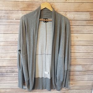 H by Bordeaux Gray Open Front Cardigan Medium